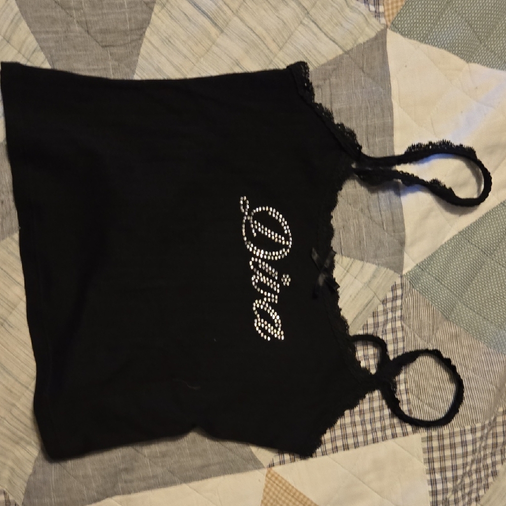 Black Lace Trim Camisole